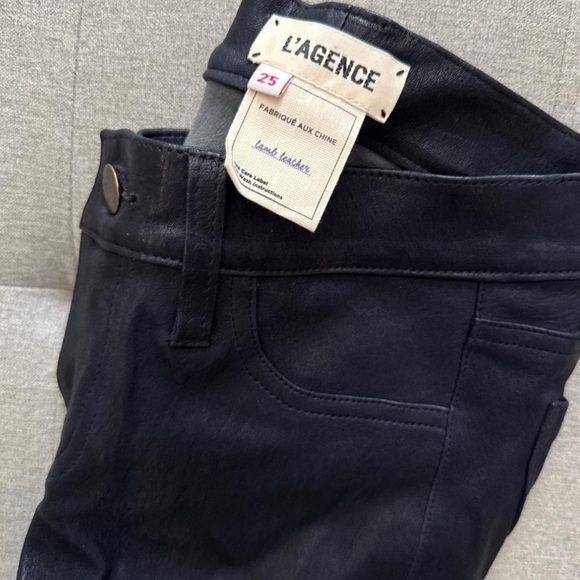 Black Leather Pants - Picture 2 of 3